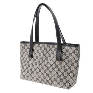 Gucci Bag Tan Canvas Beige Supreme Tote Blue GG Navy